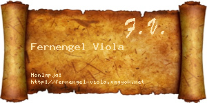 Fernengel Viola névjegykártya